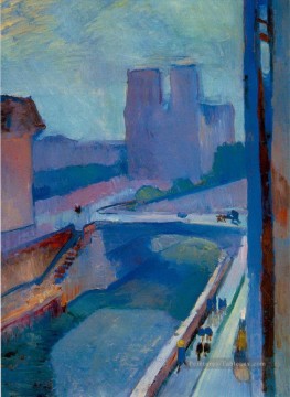 Un aperçu de Notre Dame en fin d’après midi 1902 fauvisme abstrait Henri Matisse Peinture à l'huile